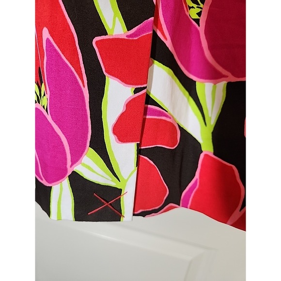 Kate Spade Rio Snap Dragon Peplum Floral Print Dress Size 4 NWOT Cocktail Pink‎ - Picture 7 of 12